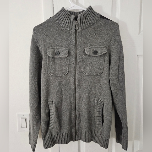 Apt. 9 Gray Zip-Up Jacket with Pockets, Size S - Picture 1 of 7